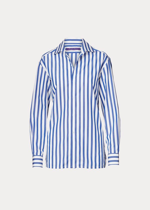 Ralph Lauren Striped Cotton Skjorter Dame Danmark (YZLWV2478)